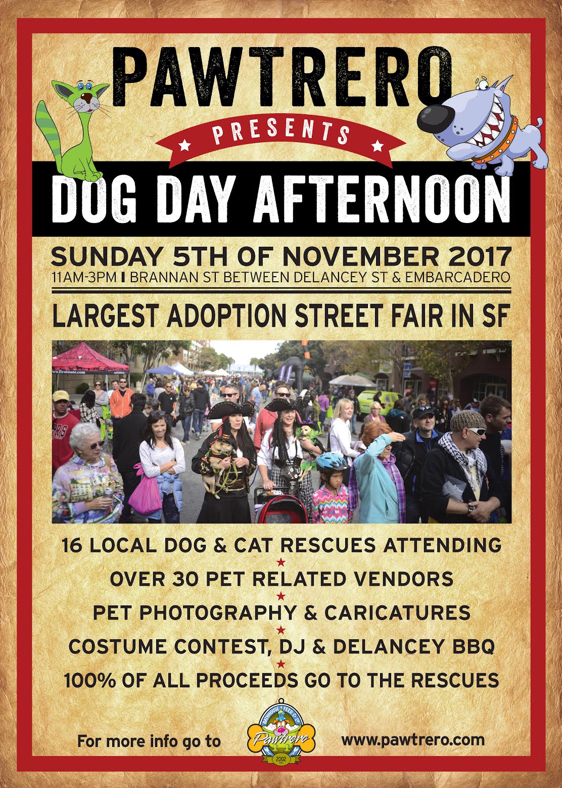 photo of poster for Pawtrero event Dog Day Afternoon on November 5, 2017